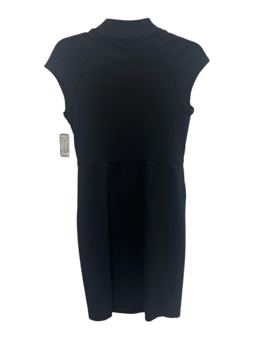 Banana Republic Size 6 Black Rayon Blend Double Breasted Cap Sleeve Sheath Dress Black / 6