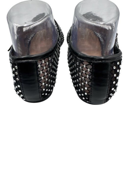 Steve Madden Shoe Size 9 Black synthetic & textile Rhinestone Fishnet Flats Black / 9