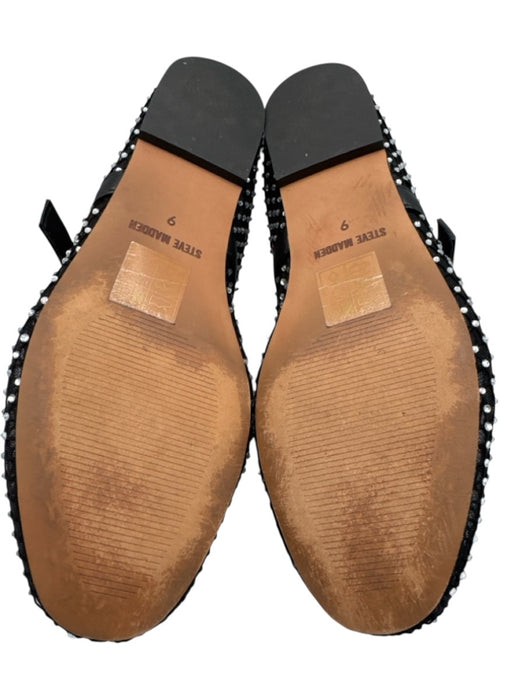 Steve Madden Shoe Size 9 Black synthetic & textile Rhinestone Fishnet Flats Black / 9