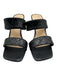 Vince Camuto Shoe Size 9 Black Leather Upper Diamond Stitching Sandals Black / 9