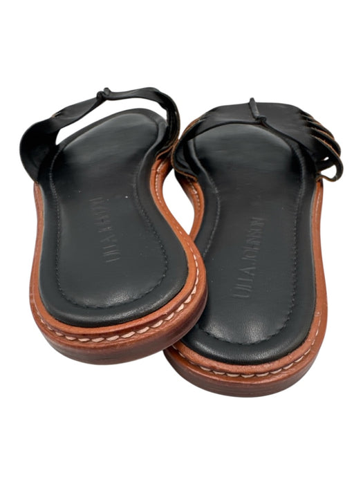 Ulla Johnson Shoe Size 39 Brown & Black Leather Twist Slide Sandals Brown & Black / 39