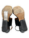 Tory Burch Shoe Size 9 Black & Gold Suede Square Toe Stacked Heel Sandals Black & Gold / 9