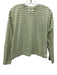 Spanx Size XS Green & White Cotton Long Sleeve Horizontal Stripe Crew Neck Top Green & White / XS
