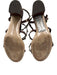 Valentino Shoe Size 40 Brown & Gold Leather Studded Round Toe Block Heel Sandals Brown & Gold / 40