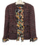 Dolce & Gabbana Size 42 Red, Orange, Black Silk Lining Long Sleeve Tweed Jacket Red, Orange, Black / 42