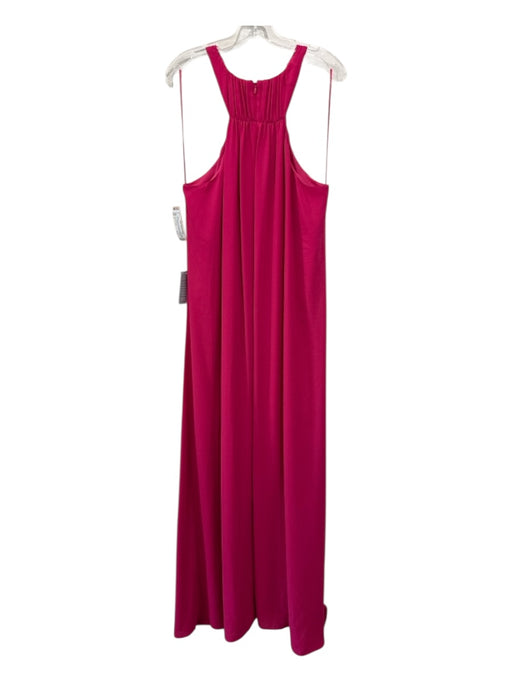 Halston Heritage Size L Berry Pink Polyester Halter Back Zip Sleeveless Gown Berry Pink / L
