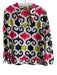 Tory Burch Size 8 Black, White, Pink & Chartreuse Cotton round split neck Top Black, White, Pink & Chartreuse / 8