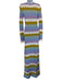 Capittana Size Medium Lavender, white & multi Acrylic Knit Long Sleeve Dress Lavender, white & multi / Medium