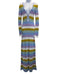 Capittana Size Medium Lavender, white & multi Acrylic Knit Long Sleeve Dress Lavender, white & multi / Medium