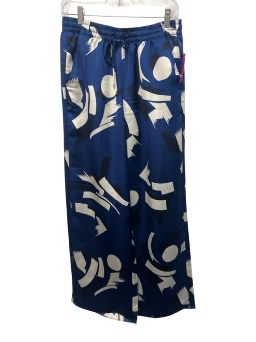 Lauren Size S/P Blue, Black & White Recycled Polyester Elastic Waist Pants Blue, Black & White / S/P