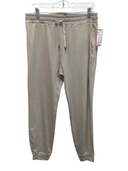 Vuori Size M Beige Recycled Polyester Elastic Waist Drawstring Heathered Pants Beige / M