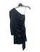 Aidan Size 4 Black Polyester One Shoulder Rouched Sides One Sleeve Pockets Dress Black / 4