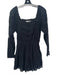 Love Shack Fancy Size P Black Cotton Ribbon Detail Long Sleeve eyelet Dress Black / P
