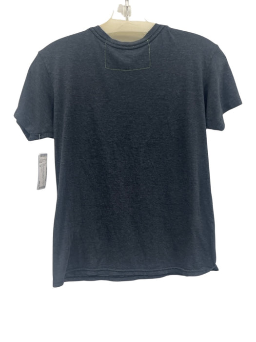 Aviator Nation Size 14 Dark Gray & Multi Cotton Blend Short Sleeve Graphic Top Dark Gray & Multi / 14
