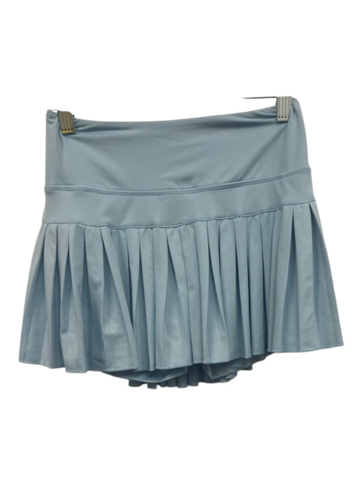 Goldhinge Size Est XS/S Light Blue Nylon Tennis skirt Pleats Athletic Skirt Light Blue / Est XS/S