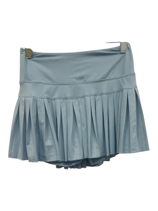 Goldhinge Size Est XS/S Light Blue Nylon Tennis skirt Pleats Athletic Skirt Light Blue / Est XS/S