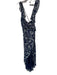 BB Dakota Size 0 Navy & white Polyester Spaghetti Strap Botanical Ruffles Dress Navy & white / 0