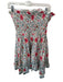 Forever That Girl Size S Blue & Red Cotton Strapless Botanical Ruffles Dress Blue & Red / S