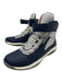 Prada Shoe Size 10.5 Navy & Gray Synthetic High Top Men's Shoes Navy & Gray / 10.5