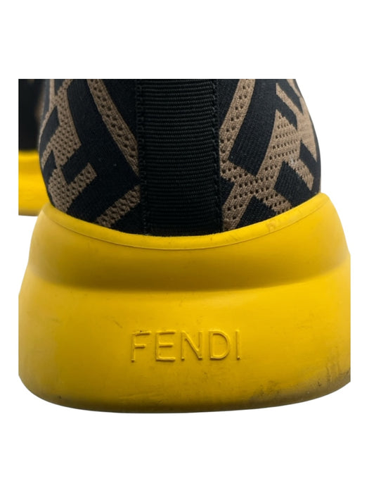Fendi Shoe Size 12 AS IS Yellow & Black Synthetic Men's Shoes Yellow & Black / 12