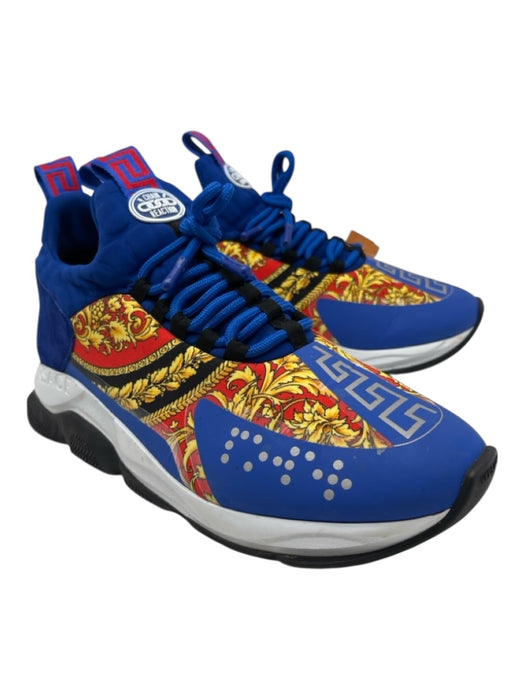 Versace Shoe Size 45 AS IS Blue & Multi Synthetic Men's Shoes Blue & Multi / 45