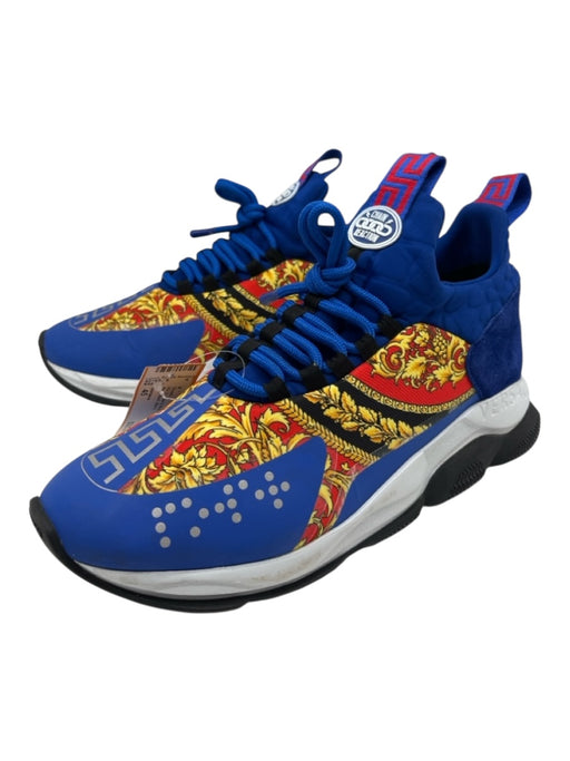 Versace Shoe Size 45 AS IS Blue & Multi Synthetic Men's Shoes Blue & Multi / 45