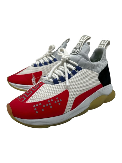 Versace Shoe Size 45 AS IS White & Multi Synthetic Men's Shoes White & Multi / 45