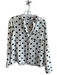 Greylin Size Medium White & Black Viscose Polka Dots Button Down Long Sleeve Top White & Black / Medium