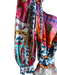 Farm Rio Size XS Multi Cotton Square Neck Long Wide Sleeve Back Zip belt Romper Multi / XS