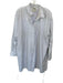 Abercrombie & Fitch Size XL White & Navy Cotton Long Sleeve Striped Collar Dress White & Navy / XL