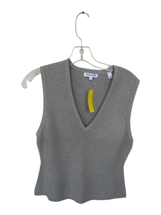 Veronica Beard Size XL Gray & Silver Viscose Blend Sleeveless Metallic Top Gray & Silver / XL