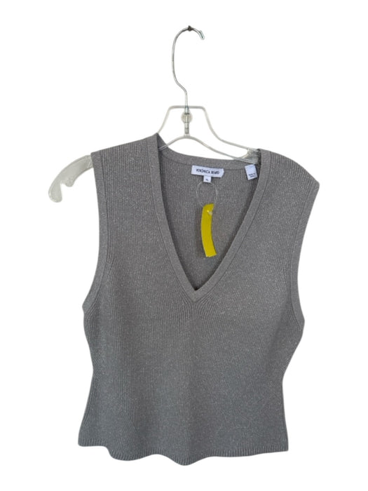 Veronica Beard Size XL Gray & Silver Viscose Blend Sleeveless Metallic Top Gray & Silver / XL