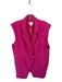 Maeve Size XL Pink Polyester Blend Shoulder Pads Double Breast Long Vest Pink / XL