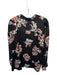 Vince Size 2XL Black & Multi Silk Long Sleeve Flowers Button Down Top Black & Multi / 2XL