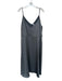 Daily Practice Size 2X Gray Polyester Spaghetti Strap V Neck Midi Dress Gray / 2X