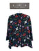 Eloquii Size 16 Black & Multi Polyester Long Sleeve Flowers Blazer Coat Black & Multi / 16