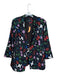 Eloquii Size 16 Black & Multi Polyester Long Sleeve Flowers Blazer Coat Black & Multi / 16