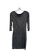 David Meister Size 8 Black & Gold Nylon Blend Metallic Thread Long Sleeve Dress Black & Gold / 8
