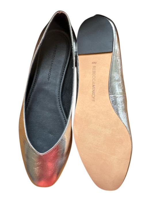 Rebecca Minkoff Shoe Size 6.5 Silver Leather Metallic Ballet Flats Silver / 6.5