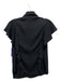 Theory Size S Black Silk flounce Flutter Sleeve Button Down Top Black / S