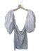 CHIO Size L White & Multi Sequin 3/4 Balloon Sleeve Off Shoulder Dress White & Multi / L