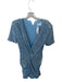 One 33 Social Size 4 Baby Blue Polyester Shoulder Pads Sequins V Neck Dress Baby Blue / 4
