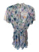 Misa Size S Pastels Flutter Sleeves Water Color Elastic Waist Dress Pastels / S