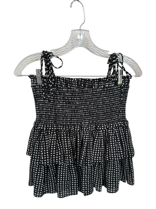 Kendall Lane Size M Black & White Polyethylene Polka Dots Scrunch Skirt Set Black & White / M