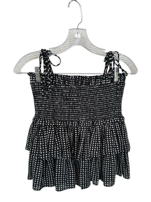 Kendall Lane Size M Black & White Polyethylene Polka Dots Scrunch Skirt Set Black & White / M