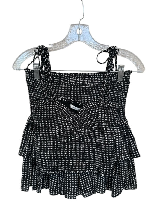 Kendall Lane Size M Black & White Polyethylene Polka Dots Scrunch Skirt Set Black & White / M