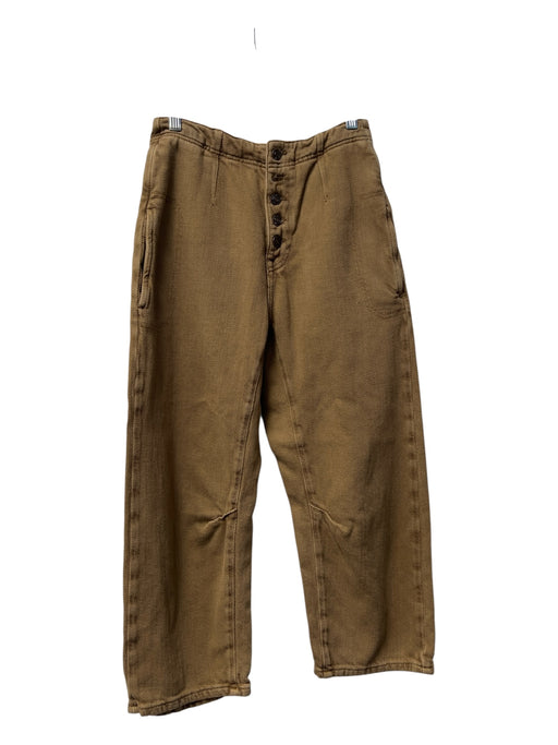 We The Free Size 25 light brown Cotton Blend Side Pockets Button Fly Pants light brown / 25