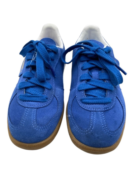 Puma Shoe Size 6 Blue & White Suede Low Top T Toe Lace Up Athletic Sneakers Blue & White / 6