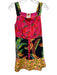 Farm Rio Size S Red & Multi Linen Blend Button Detail Square Neck Dress Red & Multi / S