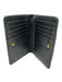 Tory Burch Black Leather Chevron Goldtone hardware Snap button Wallet Black